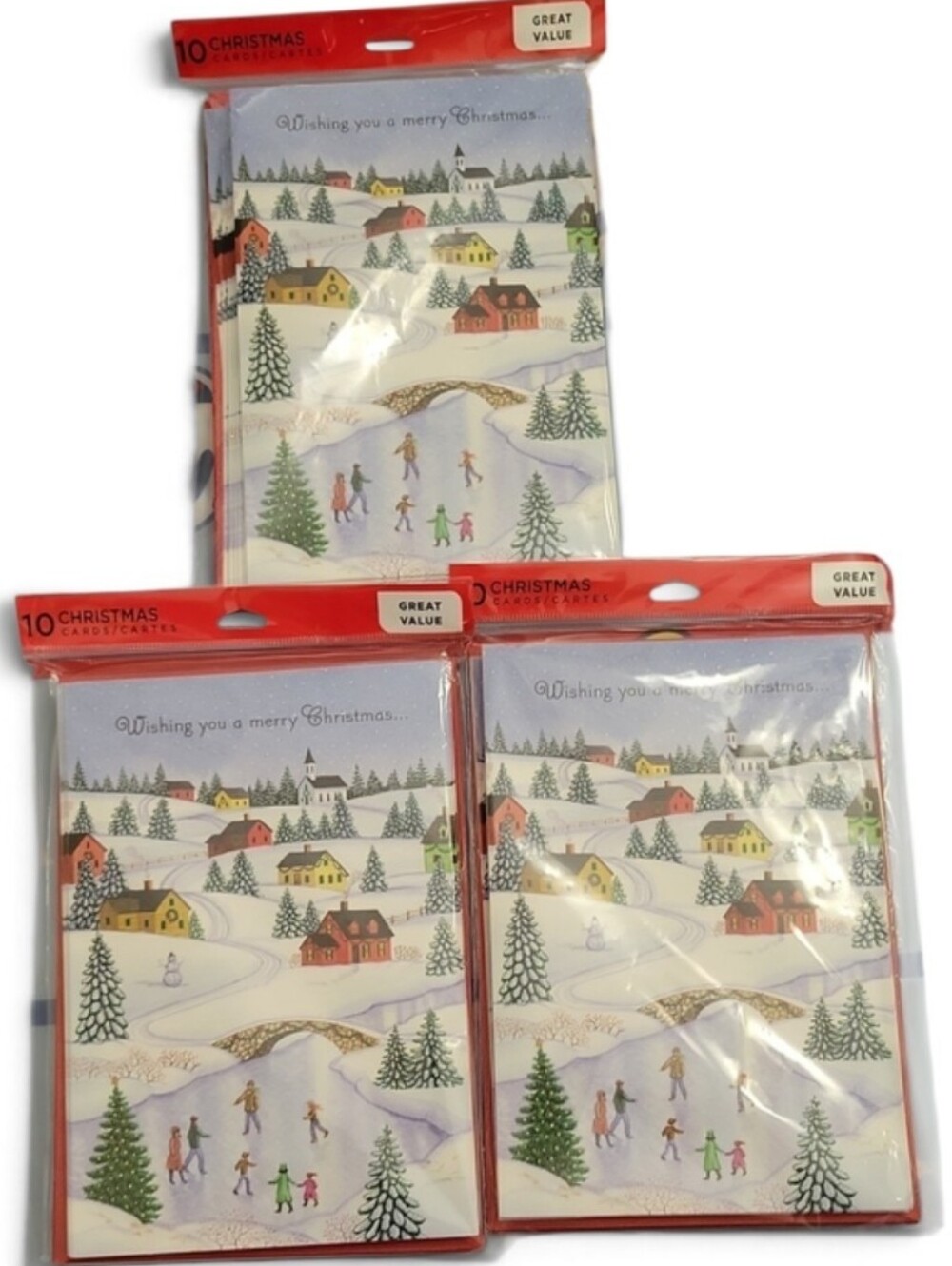 Hallmark Christmas Greeting Cards Christmas Village 3 Pack